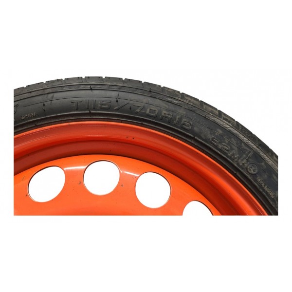 Roda Pneu Estepe Fino Gm Cruze 2017 2018 2019 2020 115/70 R6 Laranja
