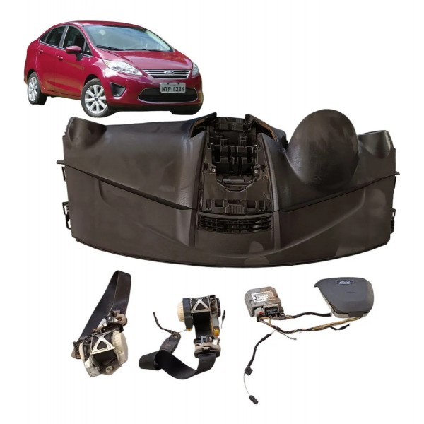 Kit Airbag New Fiesta Mexicano Sedan 1.6 16v 2011 2012 Preto