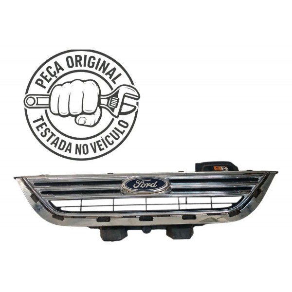 Grade Parachoque Dianteiro New Fiesta Mexicano Sedan 2012 Prateado Brilhante