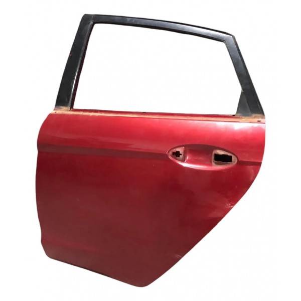 Porta Traseira Esquerda New Fiesta Sedan Mexicano 2012 2019 Traseira Esquerda Vermelho