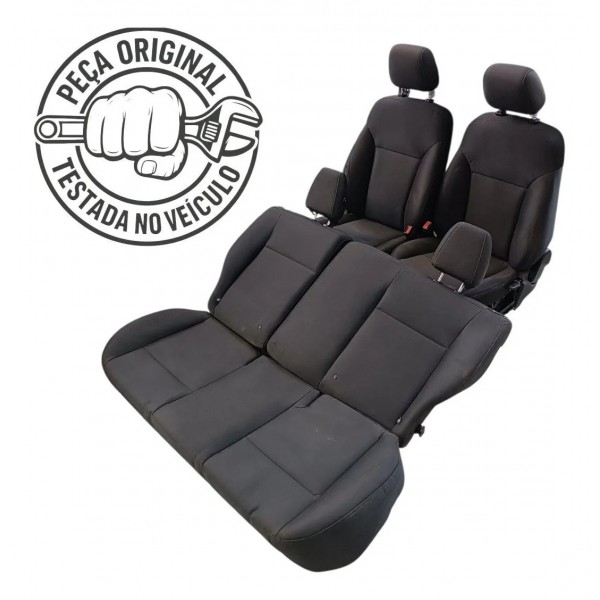 Jogo De Banco Tecido New Fiesta Mexicano Sedan 2011 2012 Preto