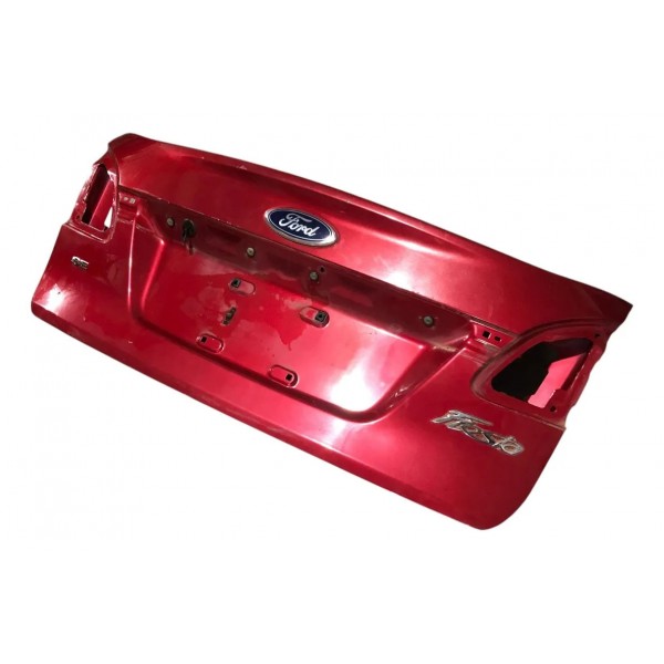 Tampa Traseira Porta Malas New Fiesta Sedan Mexicano 2012 Vermelho