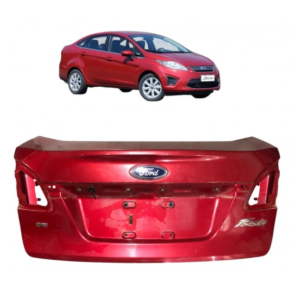 Tampa Traseira Porta Malas New Fiesta Sedan Mexicano 2012 Vermelho