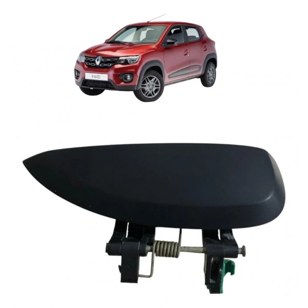 Maçaneta Externa Diant. Direita Renault Kwid 2019 2020 2022 Preto Dianteira