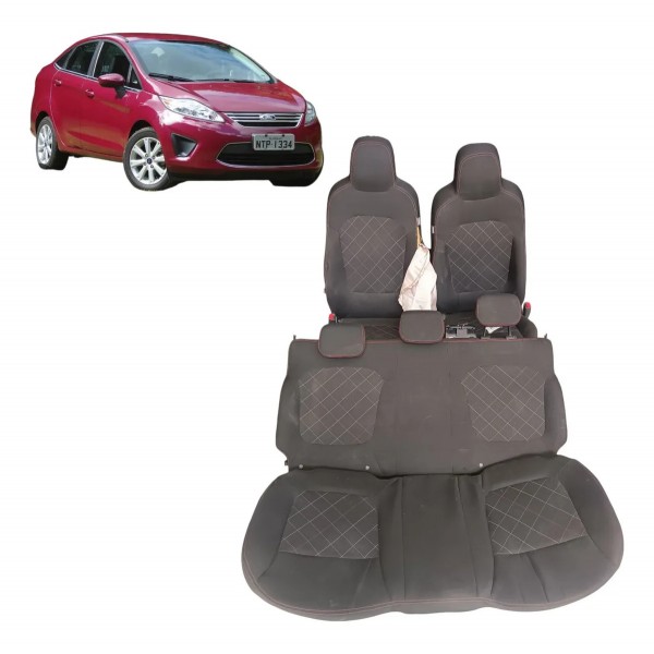 Jogo Banco Tecido Renault Kwid 2019 2020 2021 2022 Cinza