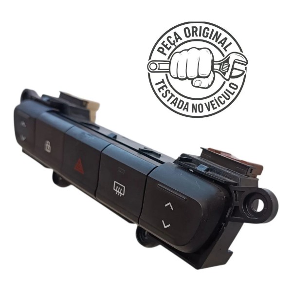 Comando Botão Alerta Trava Vidro Renault Kwid 2019 2020 2022 Preto