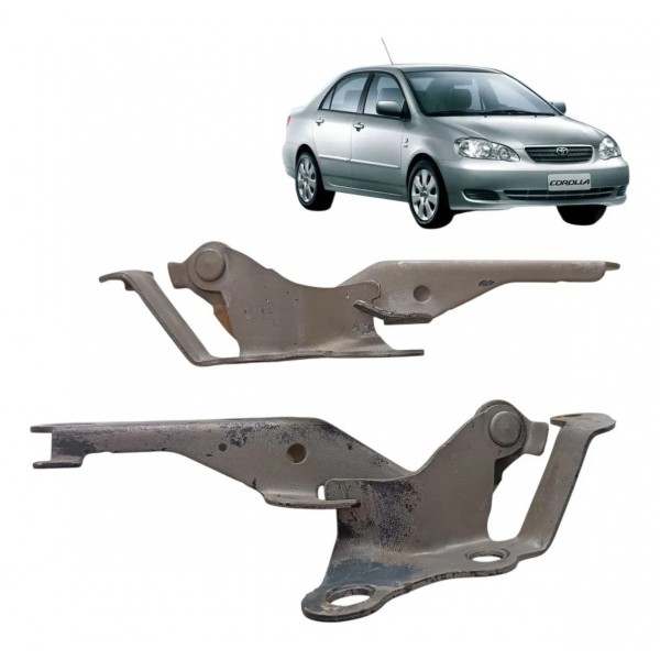 Par Dobradiça Braço Capo Toyota Corolla Xli 2003 A 2008