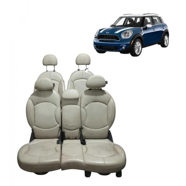 Jogo Banco Couro Bege Mini Cooper Countryman 4 Portas 2013  Creme