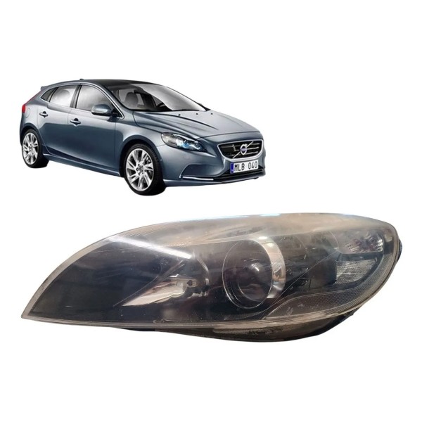 Farol Esquerdo C/ Xenon Volvo V40 2013 2014 2015 2016 Esquerdo/motorista