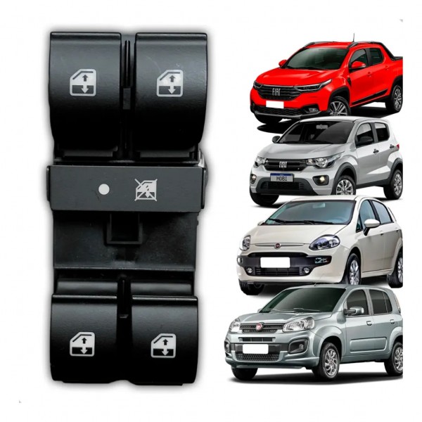 Botão Interruptor Vidro Elétrico Fiat Mobi Strada Uno Punto