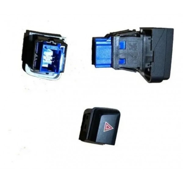 Botão Alerta Peugeot Citroen 208 2008 Air Cros Preto Preto Preto