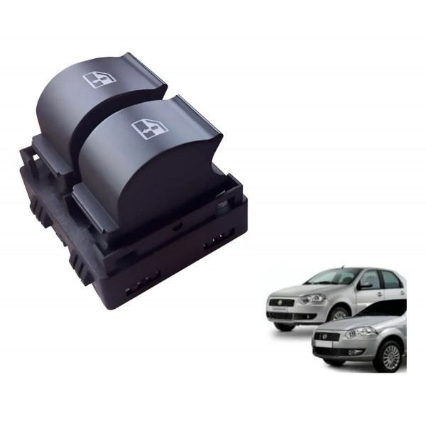 Botão Vidro Elétrico Duplo Palio Punto Idea Grand Siena