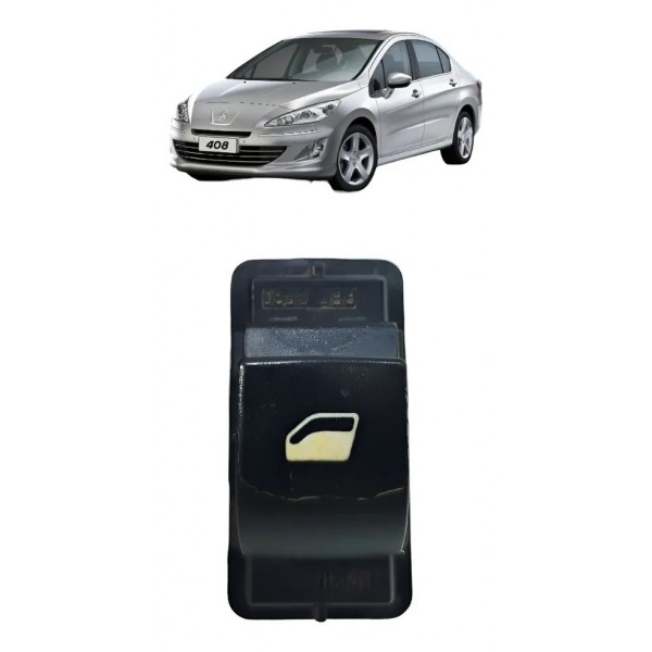 Botão Vidro Traseiro Esquerdo Peugeot 408 2011 A 2016