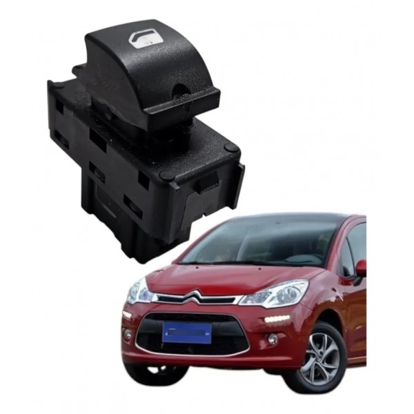 Botão Vidro Elétrico Traseiro Citroen C3 2013 A 2018 Orig