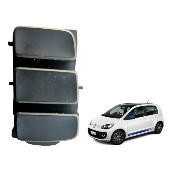 Botão Falso Tampa Moldura Central Volkswagen Up 2013/2018 Preto Lisa