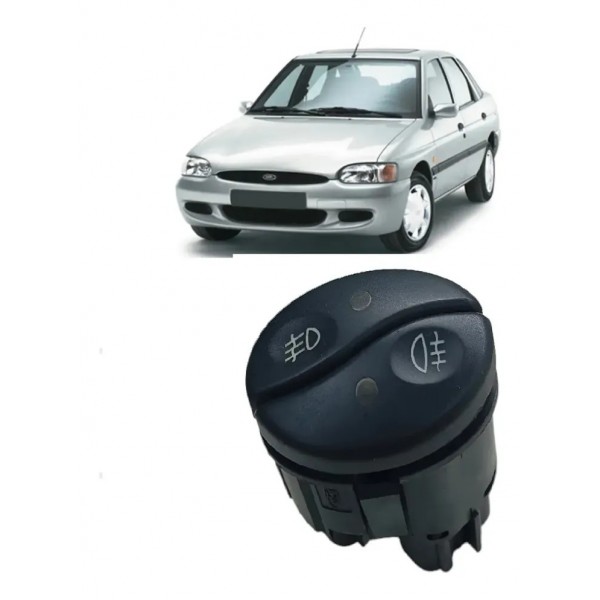 Botão Farol Milha Escort 1994 95 96 97 98 99 2000 01 02 2003 Preto