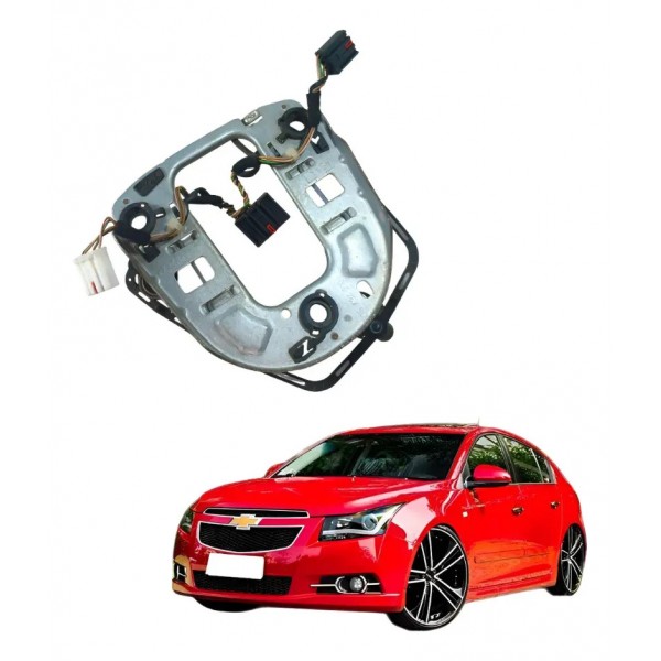 Base Circuito Conector Plug Buzina Volante Cruze 2013 2017 Cinza