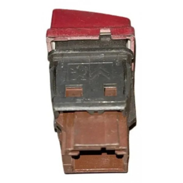 Interrupto Botão Pisca Alerta Peugeot 207 96472122kr Vermelho