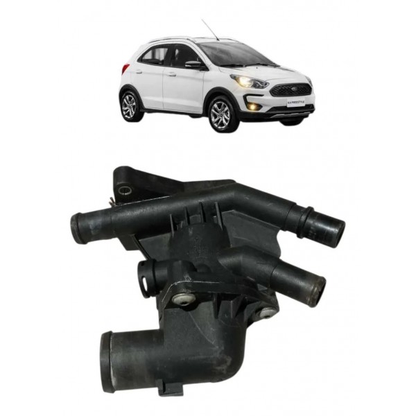 Carcaça Válvula Termostática Ford Ka 1.0 3cc 2020 2021 Orig