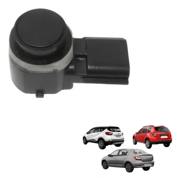 Sensor Estacionamento Captur Sandero Logan Oroch Duster Clio Preto