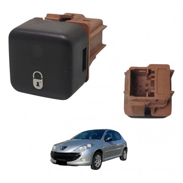 Botão Trava Elétrica Peugeot 207 Hatch 2011