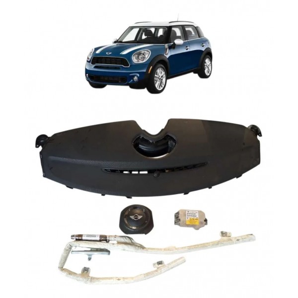 Kit Airbag Mini Cooper 2009 2010 2011 2012 2013 2014 2015  Preto