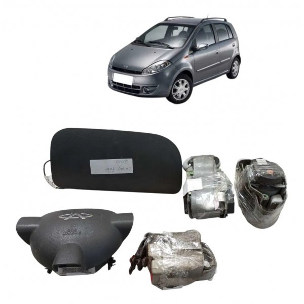 Kit Airbag Completo Chery Face 1.3 2010 2011 2012 2013 2014  Preto