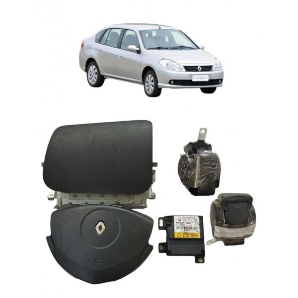 Kit Airbag Renault Symbol 2009 2010 2011 2012 2013 Preto Preto