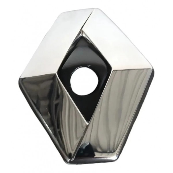 Emblema Porta Malas Com Furo Camera Ré Renault Kwid 2023 Prateado