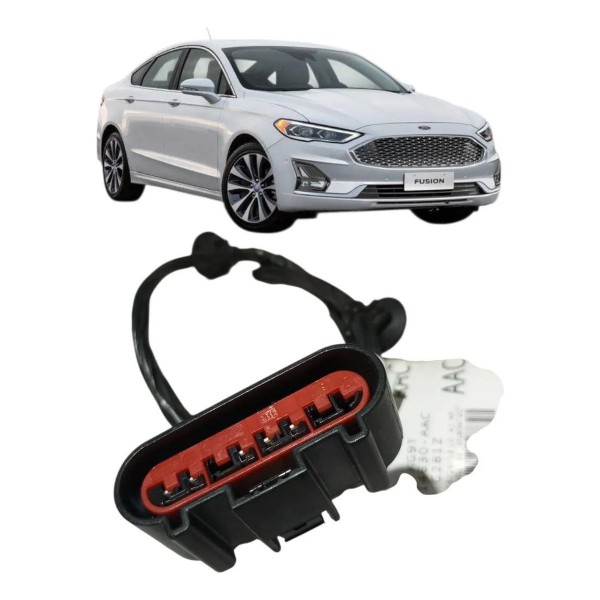 Plug Conector Fechadura Dianteira Direita Ford Fusion 2019 Preto