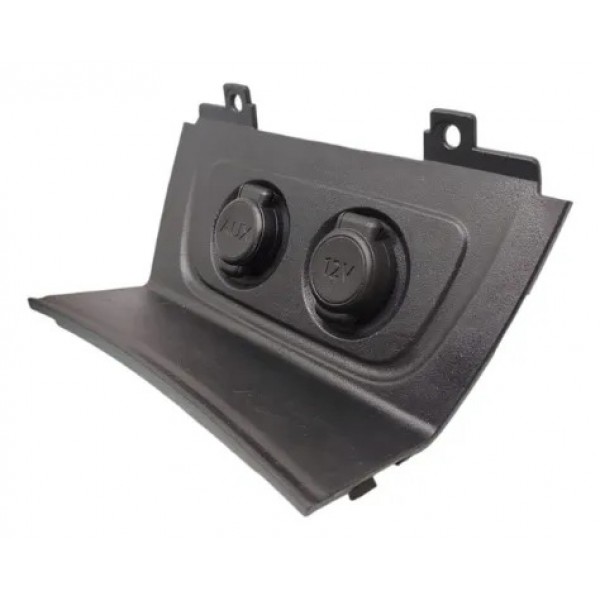 Moldura Entrada Auxiliar Usb Tomada 12v C4 Lounge 2014 2019 Preto