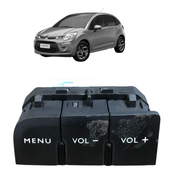 Botão Volume Multimídia Volante Citroen C3 2016 2017 A 2020