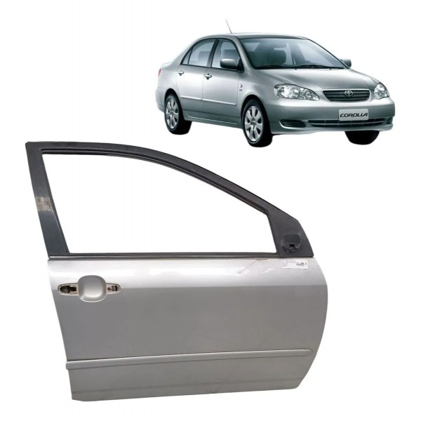 Porta Dianteira Direita Toyota Corolla Xli 2003 2004 A 2008 Dianteira Direita Prateado