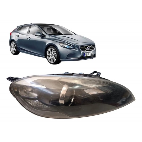 Farol Direito C/ Xenon Volvo V40 2013 2014 2015 2016 Direito/passageiro