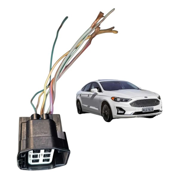 Plug Conector Maquina Vidro Tras Esq Ford Fusion 2018 2019