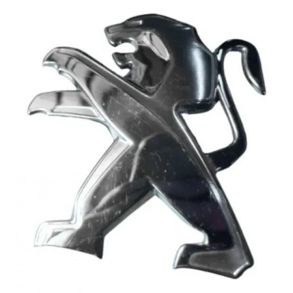 Emblema Logo Tampa Traseira Peugeot 208 9673873277 Original Prata