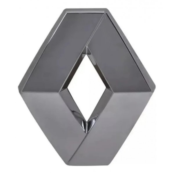 Emblema Da Tampa Do Porta Malas Renault Logan Sandero Prateado