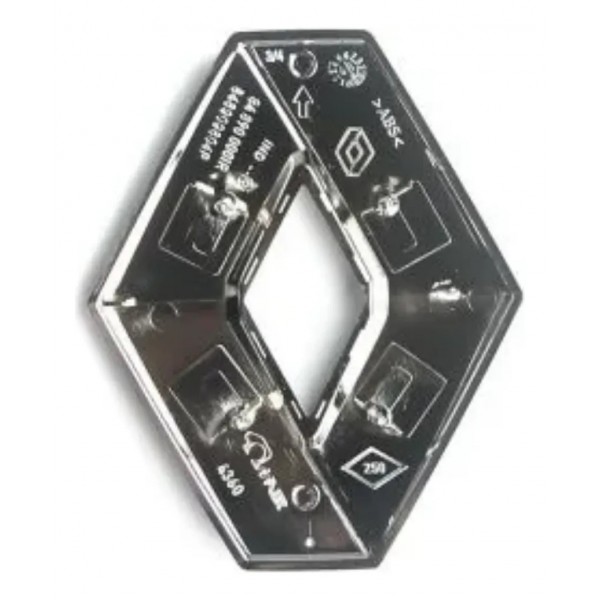 Emblema Da Tampa Do Porta Malas Renault Logan Sandero Prateado