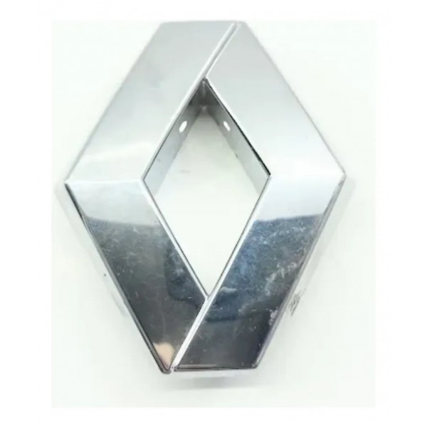 Emblema Tampa Traseira 10cm Sandero Megane 07/16 N0503377 Prateado