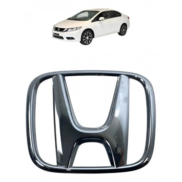 Emblema Tampa Traseira Honda Civic 12/16 Cromado