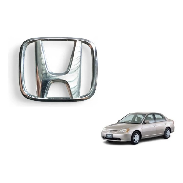 Emblema Tampa Traseira Honda Civic 2000/05 Original Cromado