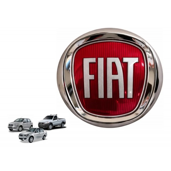 Emblema Grade Dianteira Fiat Palio Siena Strada 51804366 Dourado