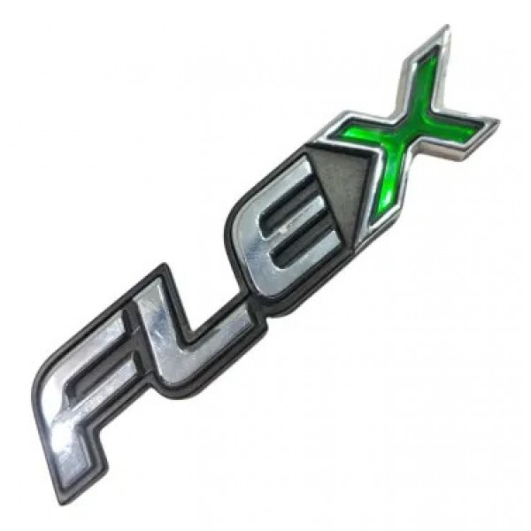 Emblema Flex Traseiro Mala Sportage Picanto Cerato Até 2017 Preto E Cromado