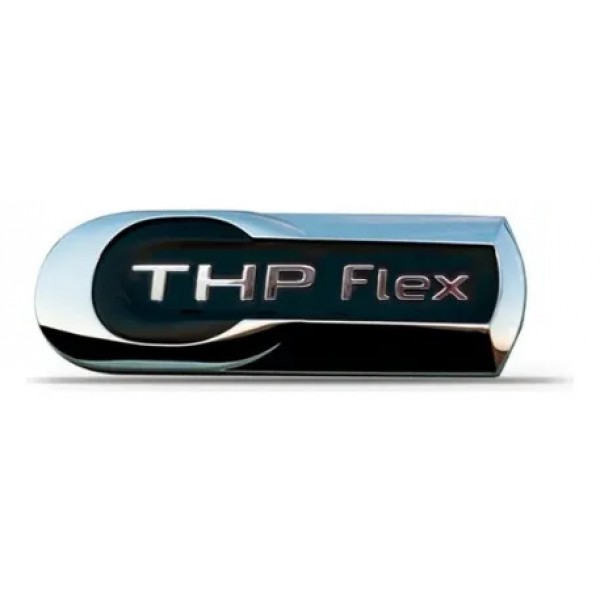 Emblema Thp Linha Citroen C4 Cactus 2014 2015 2016 2017 2018 Preto E Cromado