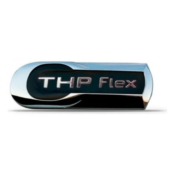 Emblema Thp Linha Citroen C4 Cactus 2014 2015 2016 2017 2018 Preto E Cromado