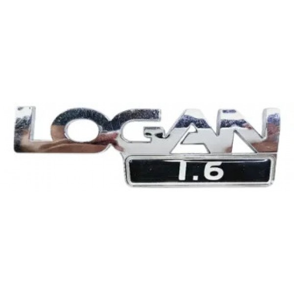 Emblema Tampa Traseira Renault Logan 1.6 08/13 Original Preto E Cromado