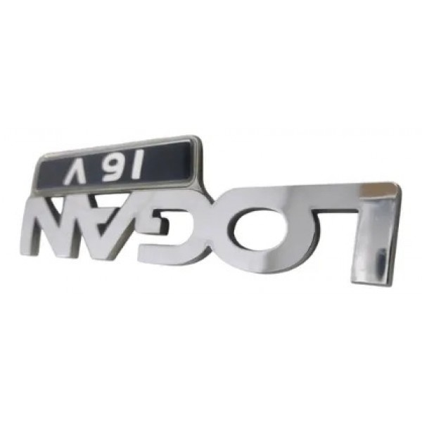 Emblema Tampa Traseira Renault Logan 1.6 08/13 Original Preto E Cromado