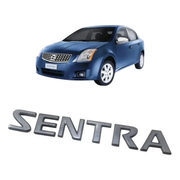 Emblema Tampa Traseira Porta Malas Nissan Sentra 2007/2013 Prateado
