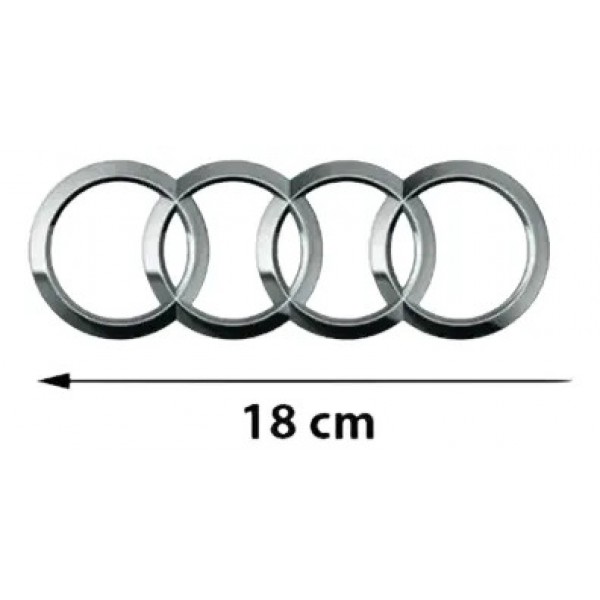 Emblema Tampa Traseira Logo Argolas Audi A3 S3 A4 Rs4 S4 Cromado