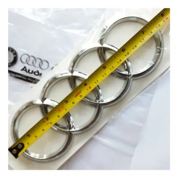 Emblema Tampa Traseira Logo Argolas Audi A3 S3 A4 Rs4 S4 Cromado